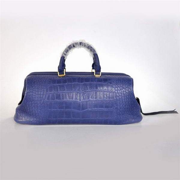 Celine Original Crocodile Leather Tote Bag - 348 Blue