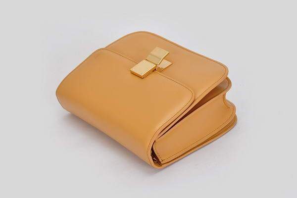 Celine Calf Leather Classic Box Small Flap Bag 80077 Camel - Click Image to Close
