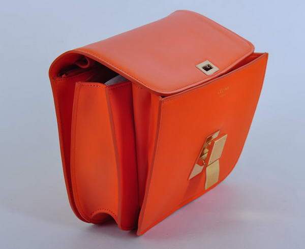 Celine Classic Box Small Flap Bag 80077 Orange - Click Image to Close