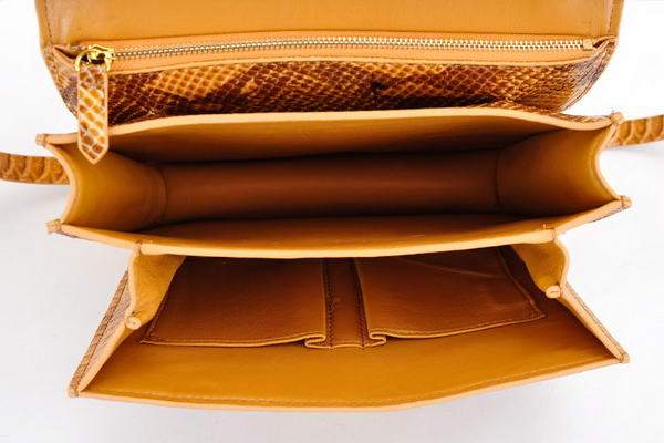Celine Classic Box Small Flap Bag Lizard Leather 80078 Yellow