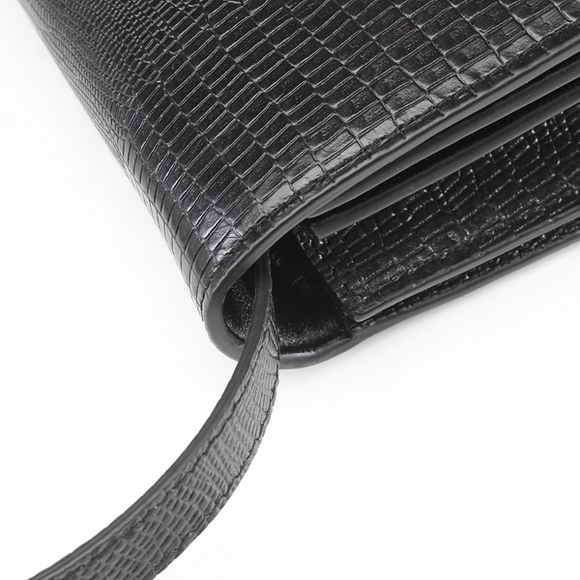 Celine Classic Box Small Flap Bag 80077 Black Lizard Leather - Click Image to Close