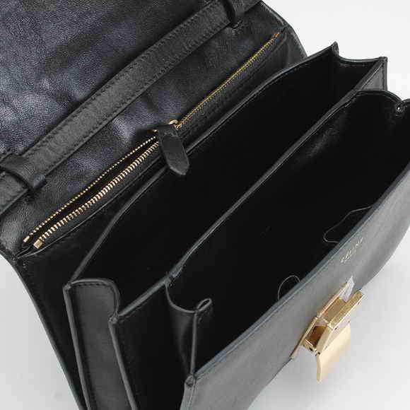 Celine Classic Box Small Flap Bag 80077 Black