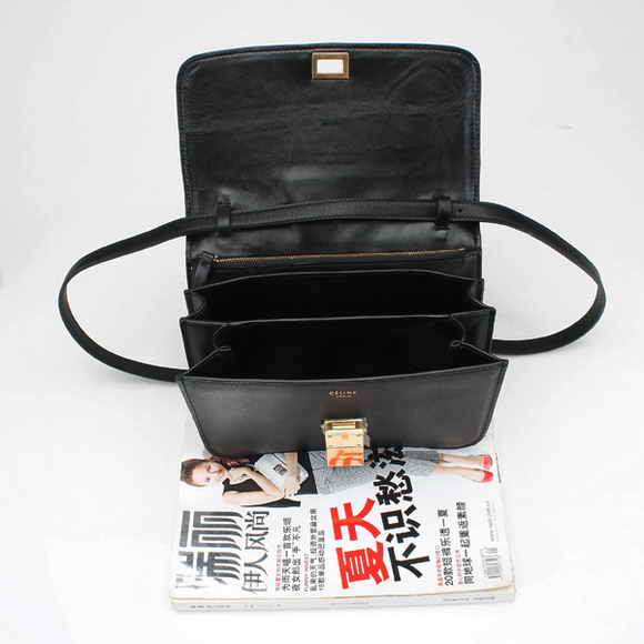 Celine Classic Box Small Flap Bag 80077 Black - Click Image to Close