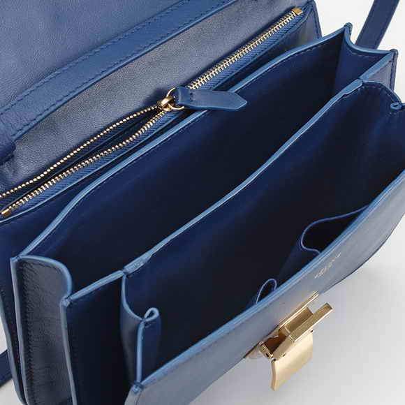 Celine Classic Box Small Flap Bag 80077 Blue