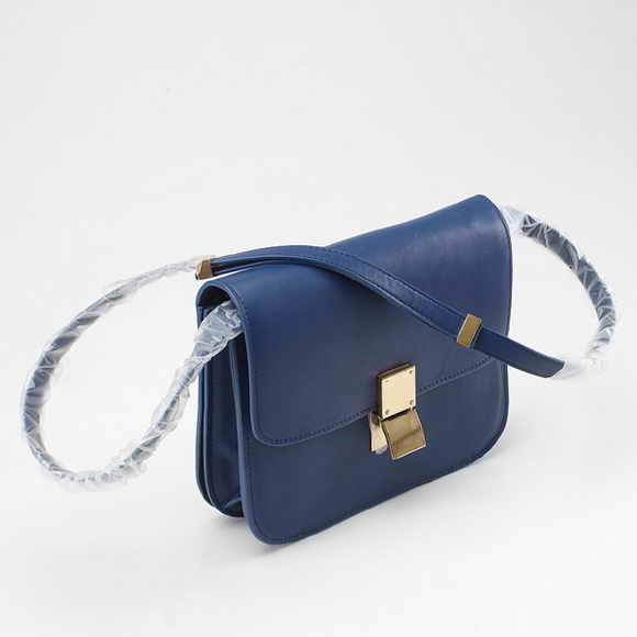 Celine Classic Box Small Flap Bag 80077 Blue