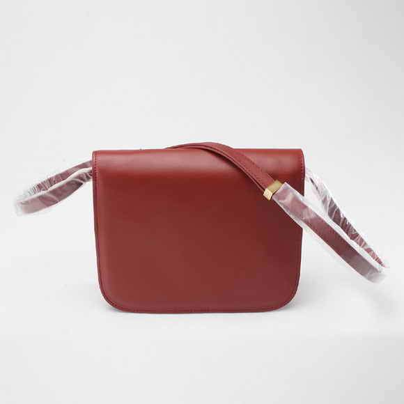 Celine Classic Box Small Flap Bag 80077 Maroon - Click Image to Close