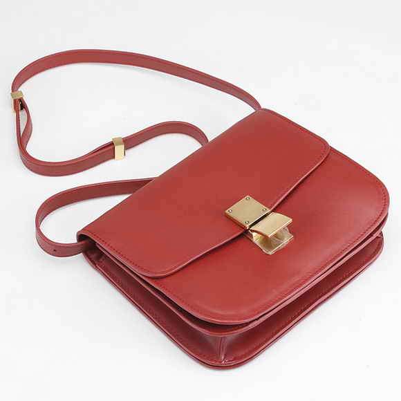 Celine Classic Box Small Flap Bag 80077 Maroon