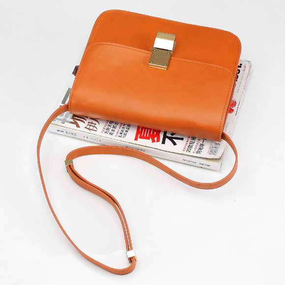Celine Classic Box Small Flap Bag 80077L Orange