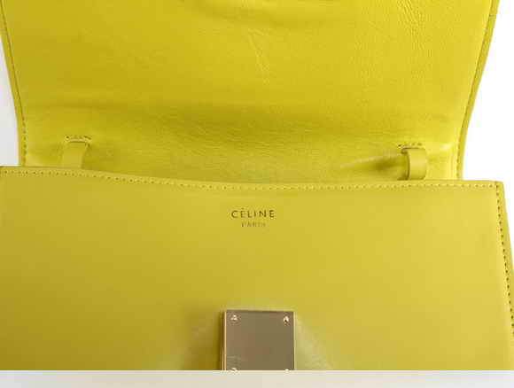 Celine Classic Box Small Flap Bag 80077 Yellow - Click Image to Close
