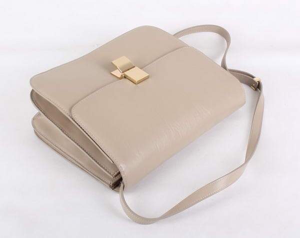 Celine Classic Lambskin Large Box Bag Calf Leather 80088 Apricot