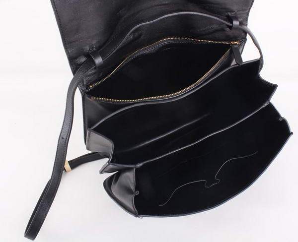 Celine Classic Lambskin Large Box Bag Calf Leather 80088 Black - Click Image to Close