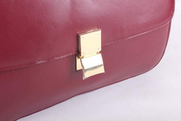 Celine Classic Lambskin Large Box Bag Calf Leather - 80088 Bordeaux