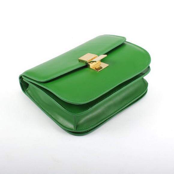 Celine Classic Box Small Flap Bag 80077 Green - Click Image to Close