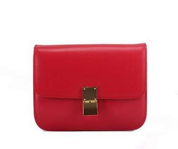 Celine Classic Box Small Flap Bag 80077 Red - Click Image to Close