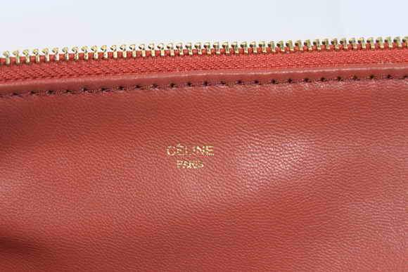 Celine Solo Bi Color Clutch Lambskin Bag - 8821 Black and Brown