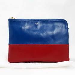 Celine Solo Bi Color Clutch Lambskin Bag - 8821 Red and Blue - Click Image to Close