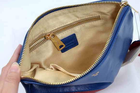 Celine Solo Bi Color Clutch Lambskin Bag - 8821 Red and Blue - Click Image to Close