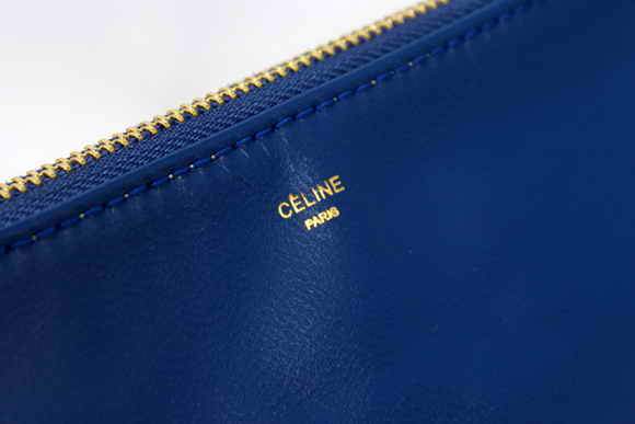 Celine Solo Bi Color Clutch Lambskin Bag - 8821 Red and Blue