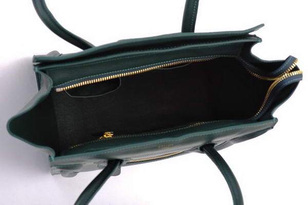 Celine Luggage Mini 30cm Boston Bag 98169 Atrovirens Calf Leather - Click Image to Close