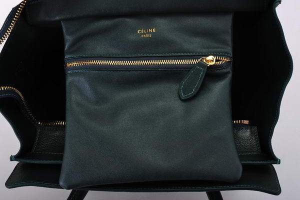 Celine Luggage Mini 30cm Boston Bag 98169 Atrovirens Calf Leather