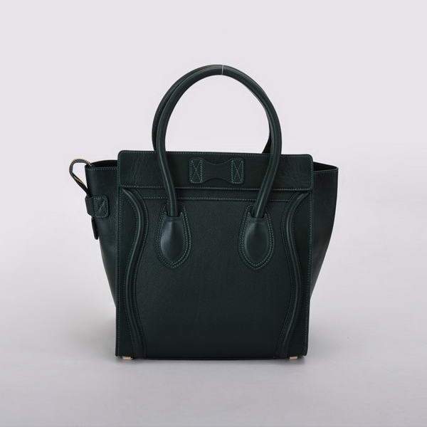 Celine Luggage Mini 30cm Boston Bag 98169 Atrovirens Calf Leather