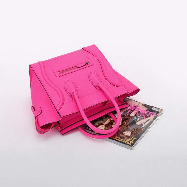 Celine Luggage Mini 30cm Boston Bag 98169 Rosy Calf Leather - Click Image to Close