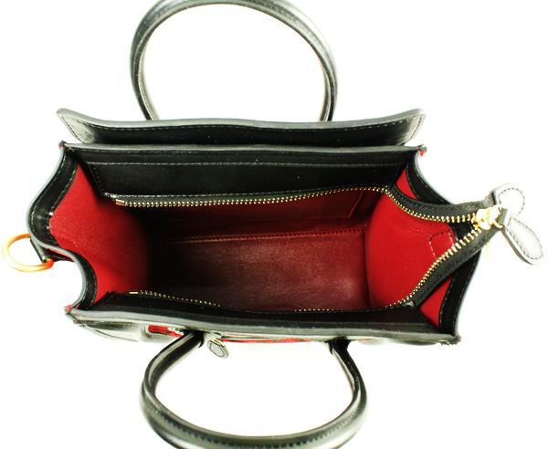 Celine Luggage Bag Nano 20cm  - 98168 Red Leopard Leather