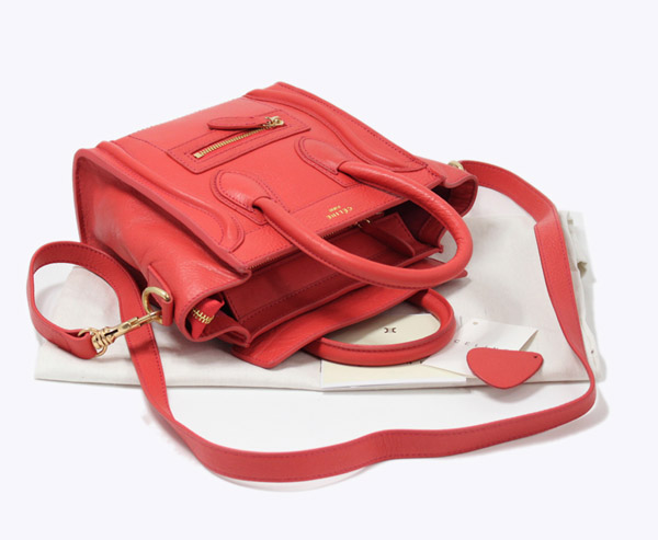 Celine Luggage Bag Nano 20cm - 98168 Red - Click Image to Close