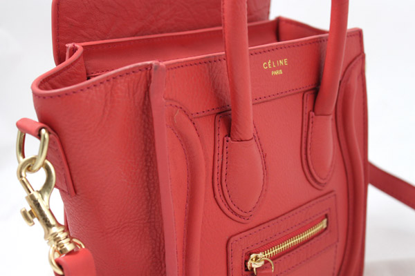 Celine Luggage Bag Nano 20cm  - 98168 Red