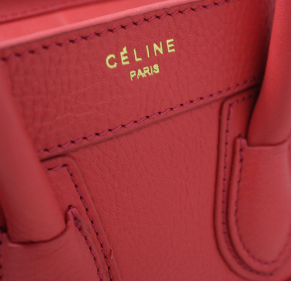 Celine Luggage Bag Nano 20cm - 98168 Red - Click Image to Close