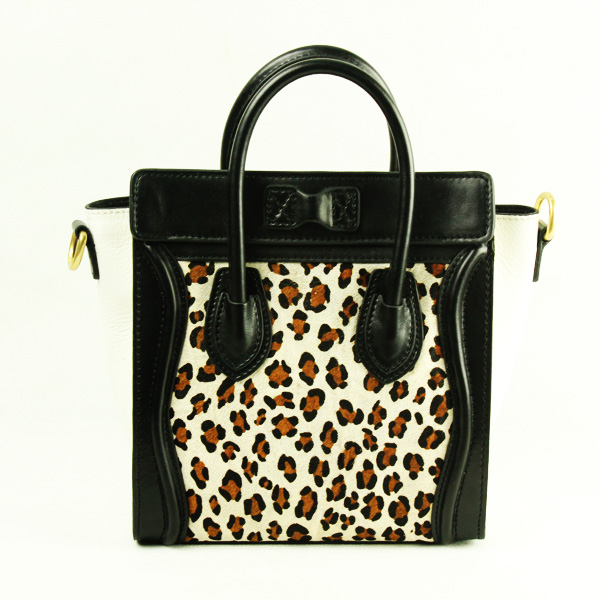 Celine Luggage Bag Nano 20cm  - 98168 White Leopard