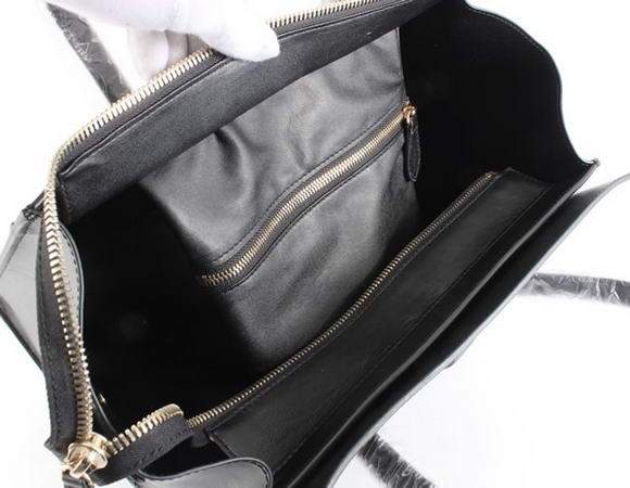 Celine Luggage Mini 33cm Tote Leather Bag - 98170 Black Leopard