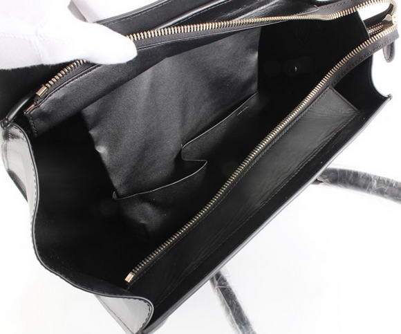 Celine Luggage Mini 33cm Tote Leather Bag - 98170 Black Leopard - Click Image to Close