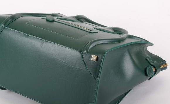 Celine Luggage Mini 33cm Tote Leather Bag - 98170 Atrovirens - Click Image to Close