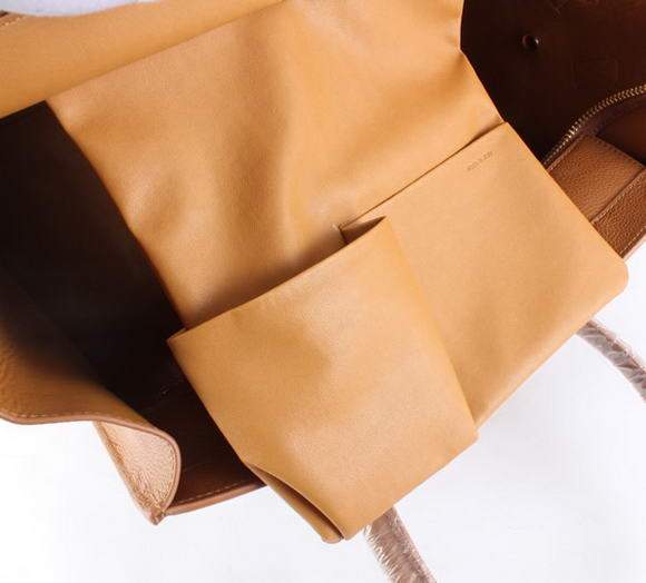 Celine Luggage Mini 33cm Tote Leather Bag - 98170 Light Coffee Calf Leather - Click Image to Close