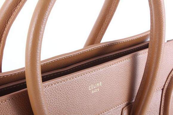 Celine Luggage Mini 33cm Tote Leather Bag - 98170 Light Coffee Calf Leather