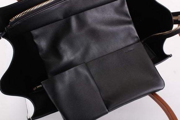 Celine Luggage Mini 33cm Tote Leather Bag - 98170 Dark Coffee Snake Veins