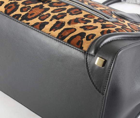 Celine Luggage Mini 30cm Boston Bag 98169 Leopard