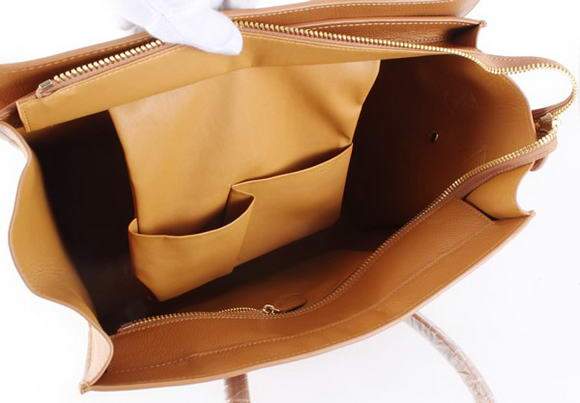 Celine Luggage Mini 30cm Boston Bag 98169 Light Coffee Calf Leather - Click Image to Close