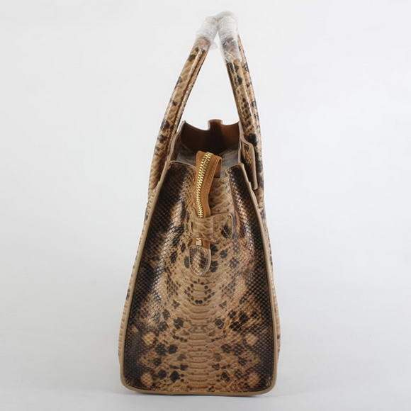 Celine Luggage Mini 30cm Boston Bag 98169 Apricot Snake Veins - Click Image to Close
