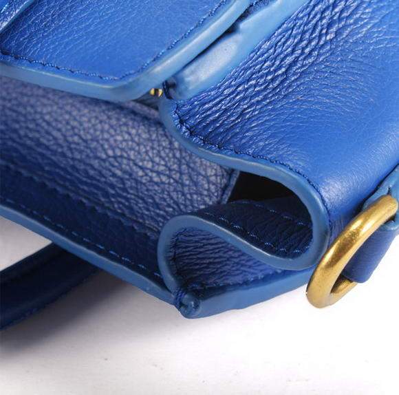 Celine Luggage Bag Nano 20cm - 98168 Blue Lambskin Leather - Click Image to Close