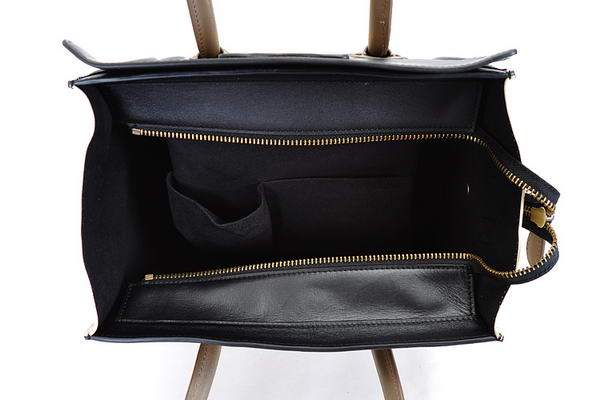 Celine Luggage Mini 33cm Tote Leather Bag - 98170 Black Suede