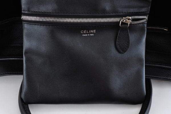 Celine Luggage Mini 33cm Tote Leather Bag - 98170 Black Calf Leather
