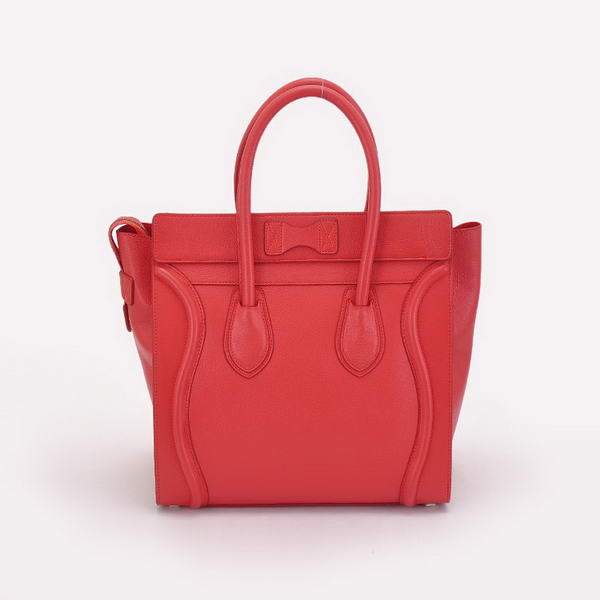 Celine Luggage Mini 33cm Tote Leather Bag - 98170 Light Red - Click Image to Close