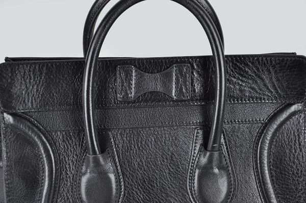 Celine Luggage Mini 33cm Tote Leather Bag - 98170 Black