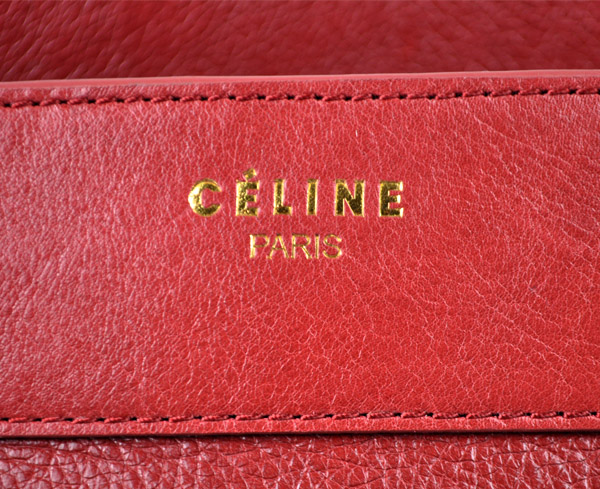 Celine Luggage Mini 33cm Tote Leather Bag - 98170 Maroon