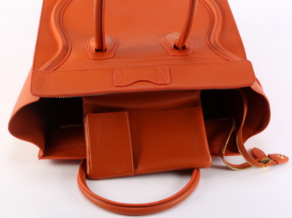 Celine Luggage Mini 33cm Tote Leather Bag - 98170 Orange