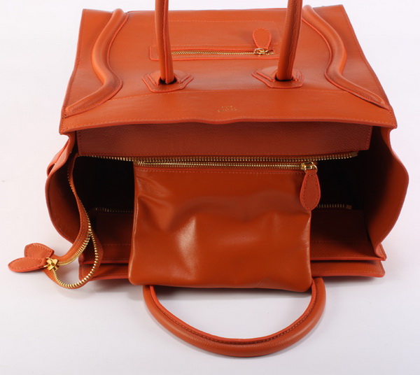 Celine Luggage Mini 33cm Tote Leather Bag - 98170 Orange