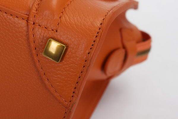 Celine Luggage Mini 26cm Boston Bag - 98167 Orange Calfskin Leather