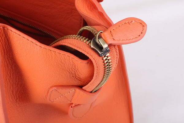 Celine Luggage Mini 30cm Boston Bag 98169 Orange Ferrari Leather